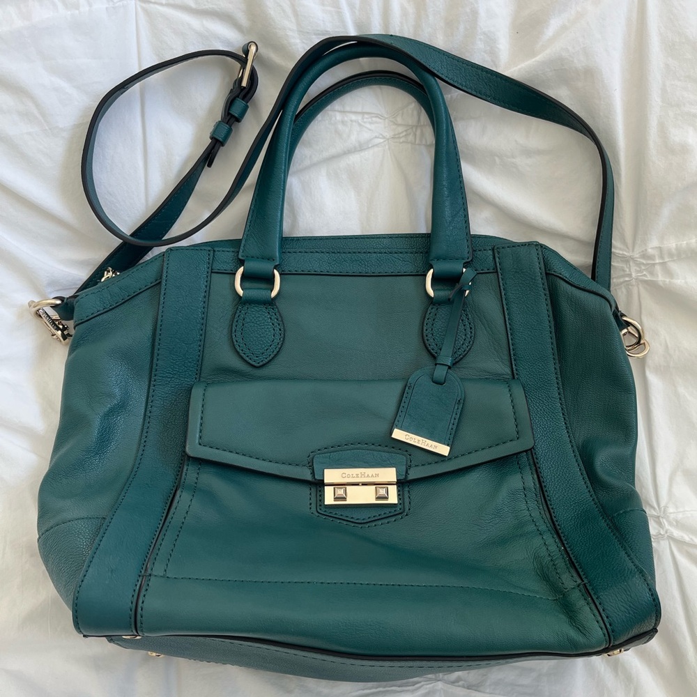 Cole Haan Teal Leather Satchel